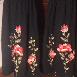 April Cornell Bell bottoms w/ embroidery. Worn some but in good condition Size S